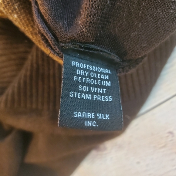 STACEY ADAMS MEN'S VINTAGE SWEATER BROWN/BEIGE QUARTER ZIP FRONT SIZE XXL - Picture 9 of 10